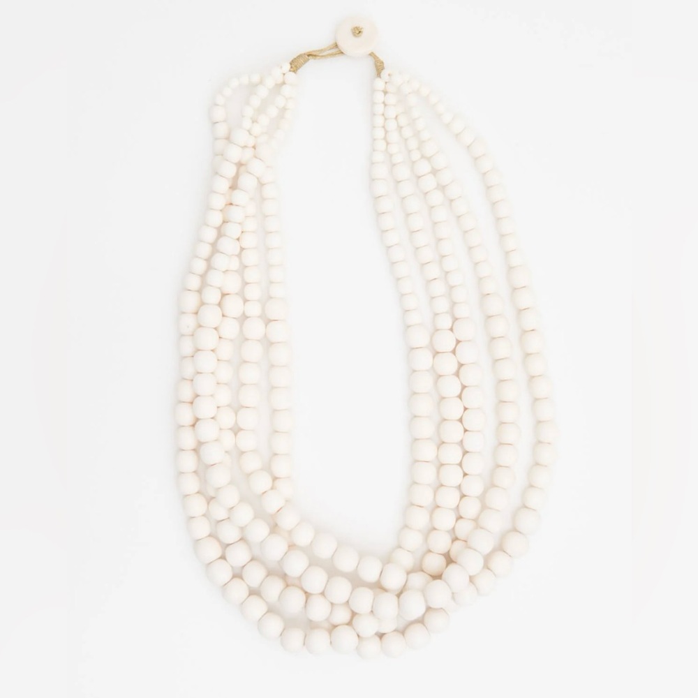 Holiday Bornea Multi Strand White‎ Necklace